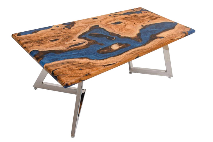 Spisebord med Blåepoxy